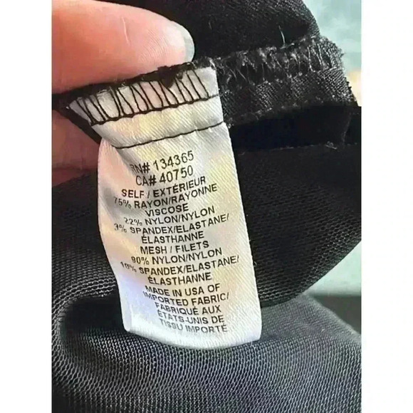 Marla Wynne Elastic Waist, Stretch Black Pants, size 16 PW - Picture 4 of 4